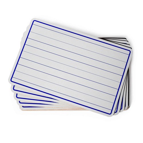 School Smart Lined Dry Erase Boards, 12 x 18 Inches, Pack of 10