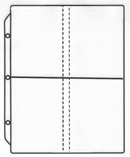 RABCO Vinyl Sheet Protector - 4 Pocket Design, 5.25" x 4.25", 24-Pack | Made in USA