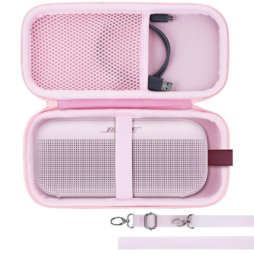 Lebakort Hard Case Compatible with Bose SoundLink Flex 2nd Gen/Bose SoundLink Flex Portable Speaker, Petal Pink Case