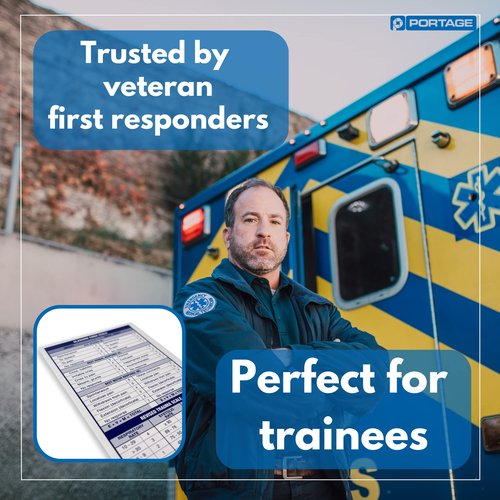 EMT/First Responders Vital Statistics Notebook – 6” x 3.75” Medical Notebook for Vital Signs and Additional Patient Information – 840 Sheets (12 Pack)