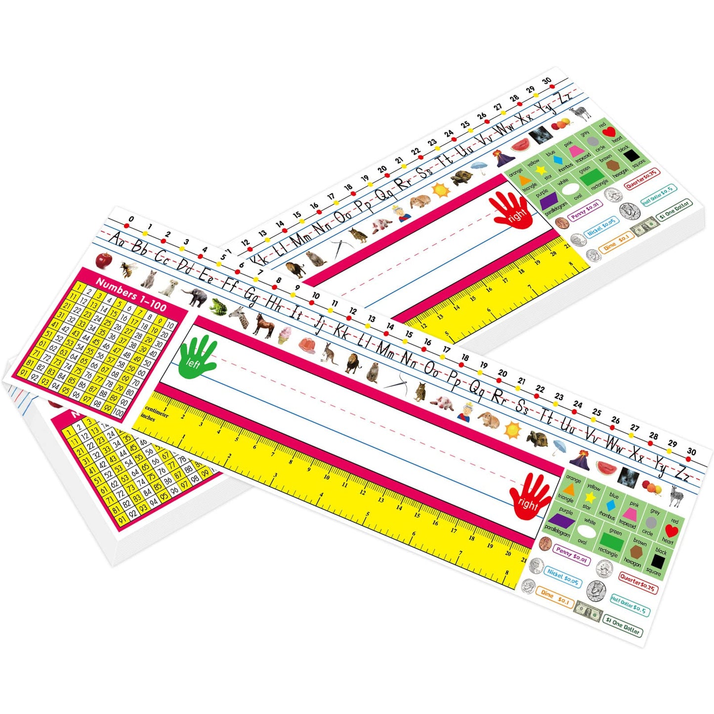 Fancy Land Desk Reference Nameplates Traditional Manuscript Nameplates Self Adhesive Primary Students Desk Plates Pack of 36