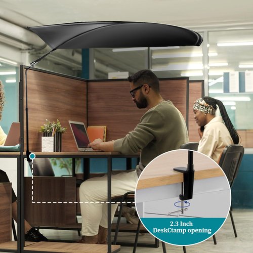 BALAPET Large Office Cubicle and Desk Shade, 360-Degree Swivel Adjustable Position Cubicle Light Shield, Designed for Light Sensitive Worker, Ideal Shade for Office Cubicles and Desks
