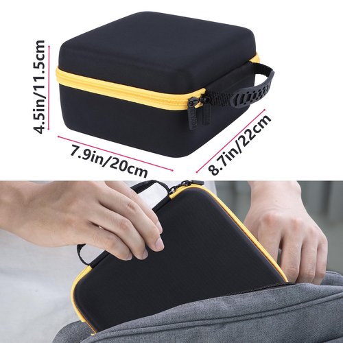 RIYADAone Hard Case Replacement for Kodak Dock Plus 4PASS / Kodak Dock Premium 4x6 Portable Instant Photo Printer (Black + Yellow Case)