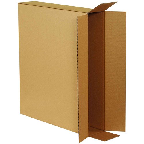 BOX USA 10 Pack of Side Loading Corrugated Cardboard Boxes, 28" L x 5" W x 24" H, Kraft, Shipping, Packing and Moving