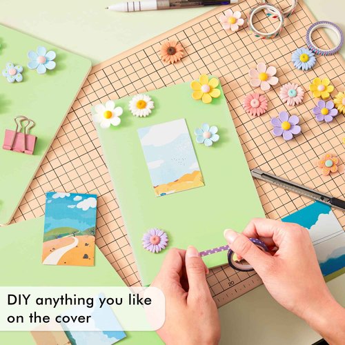 36 Pack Soft Cover Journal Bulk, Feela Lined Blank Travel Journal for Women Men Writing, Notebooks College Ruled for Work, Note Taking Notebook School Business Supplies, 8.2” x 5.5”, A5, Light Green