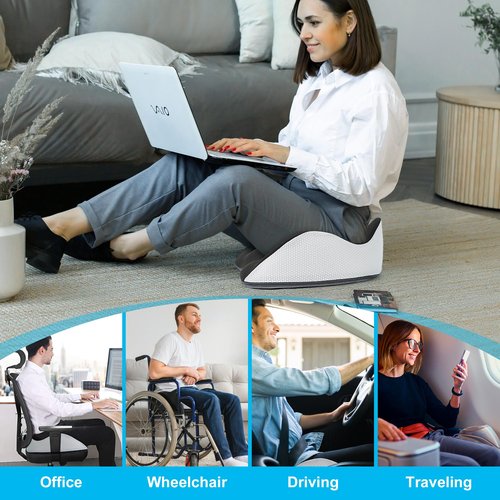 bofdea Ergonomic Memory Foam Seat Cushion for Office Chair, Tailbone & Sciatica Pain Relief Donut Pillow, Orthopedic Support for Car, Home, Desk Chair - Slow Rebound, Black
