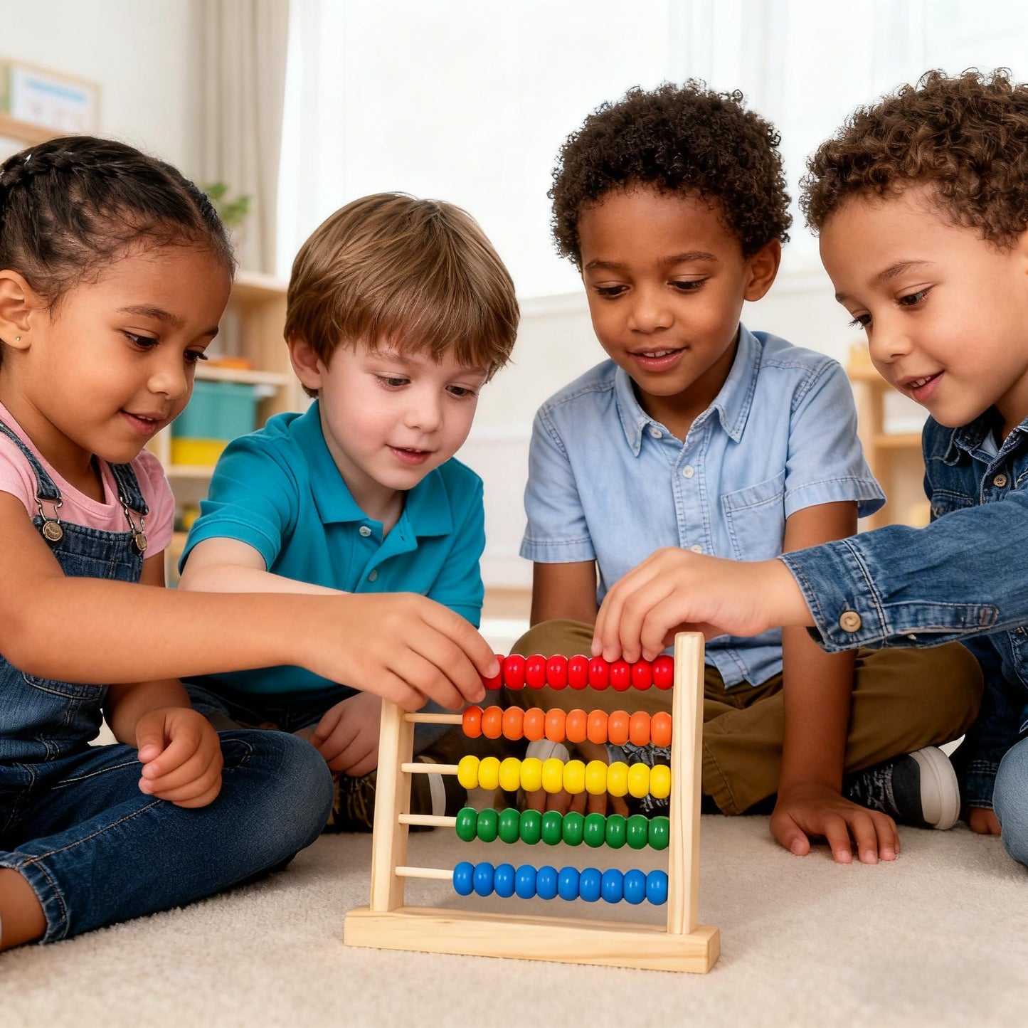 MAGIKON Miniature Counting Frame,5 Rows,Learning Mathematics Abacus
