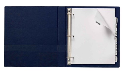 Avery Big Tab Printable White Label Dividers with Easy Peel, 8 Tabs, 20 Sets (14435)