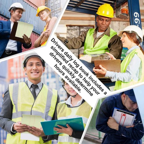 Weekgrat 50 Pack Driver Daily Log Book 8.5" x 5.5" Log Book with Detailed Driver Vehicle Inspection Report Simplified Recap for Truck, 2-Ply Carbonless (Typical)
