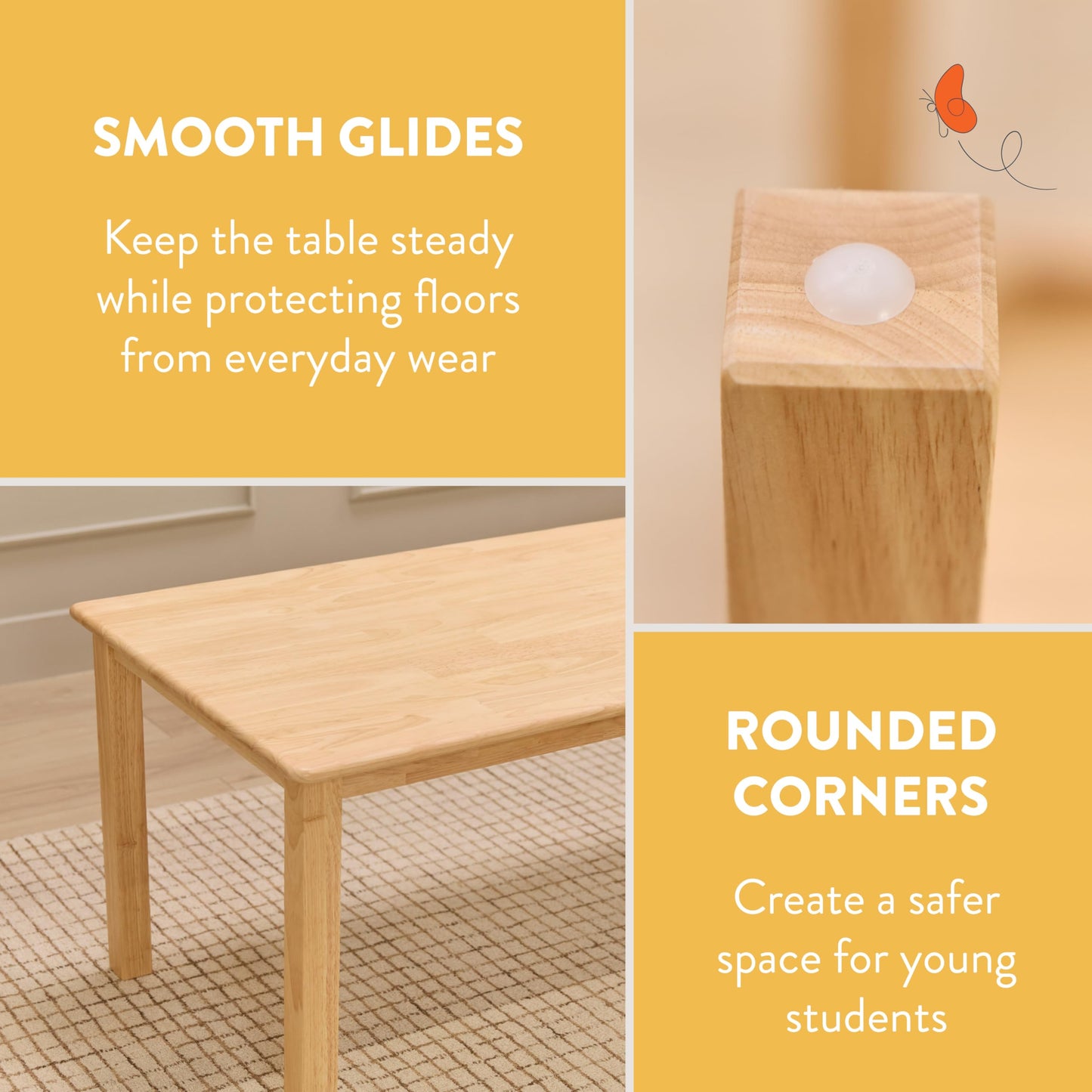 Back2School Express Wooden Activity Table, Kids Furniture, Natural