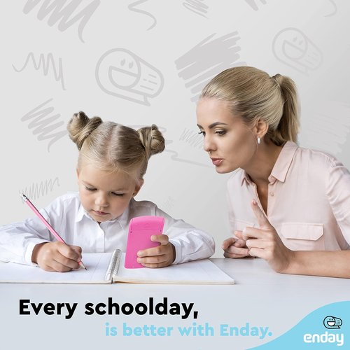 Enday Solar & Battery Operated Calculator - Large Display, Four Functions | Available in Multiple Colors