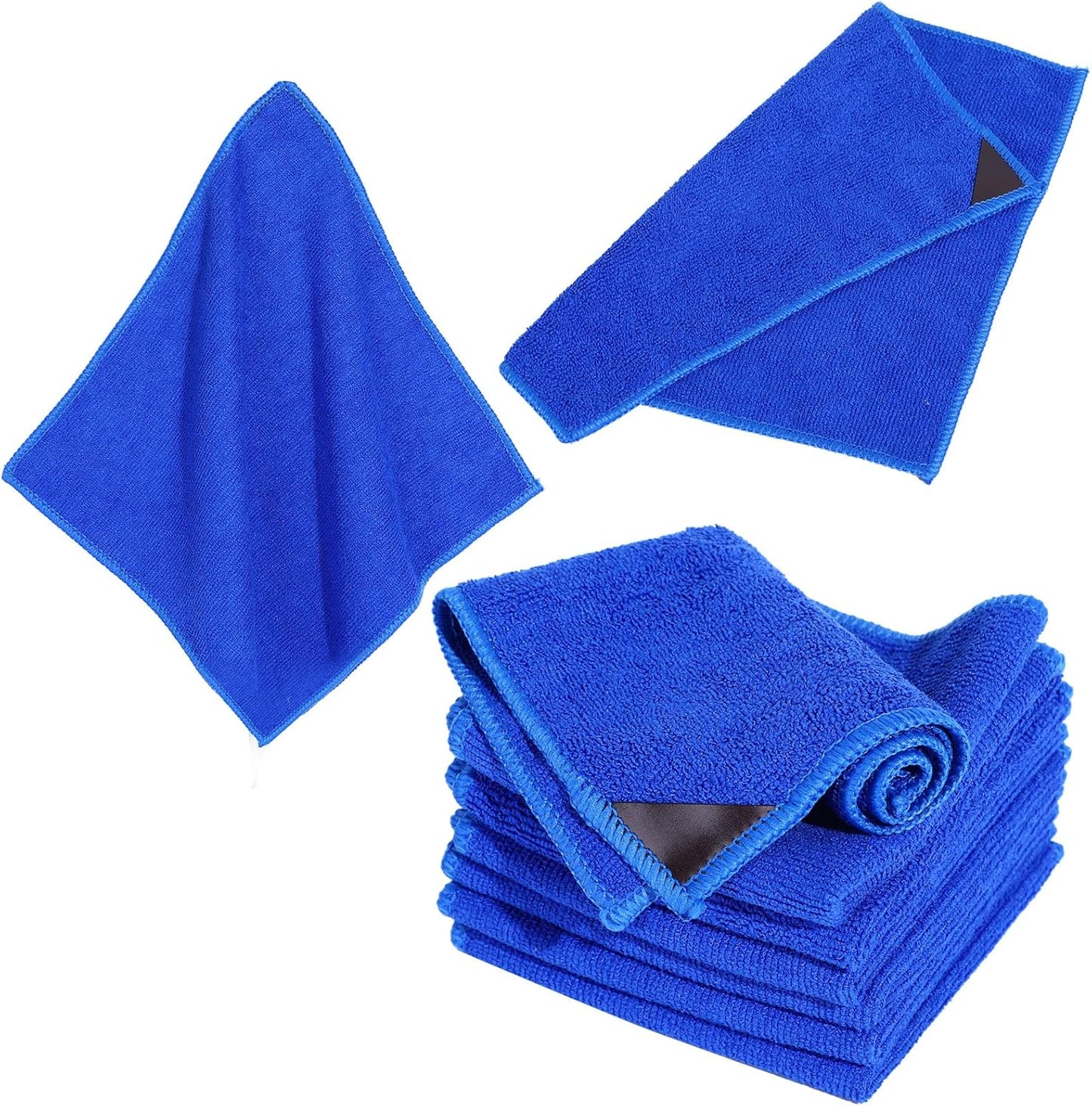 Zopeal Microfiber Dry Erase Board Cleaning Cloth - 8 Pack Washable Whiteboard Erasers | 10'' x 9.25'' Blue
