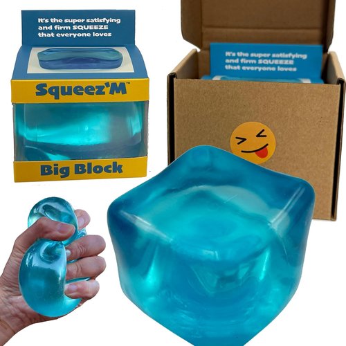 Premium Squeez'M Cube - 35% Larger Sensory Fidget Toy for Kids & Adults | Colorful, Durable, ASTM Certified 3+