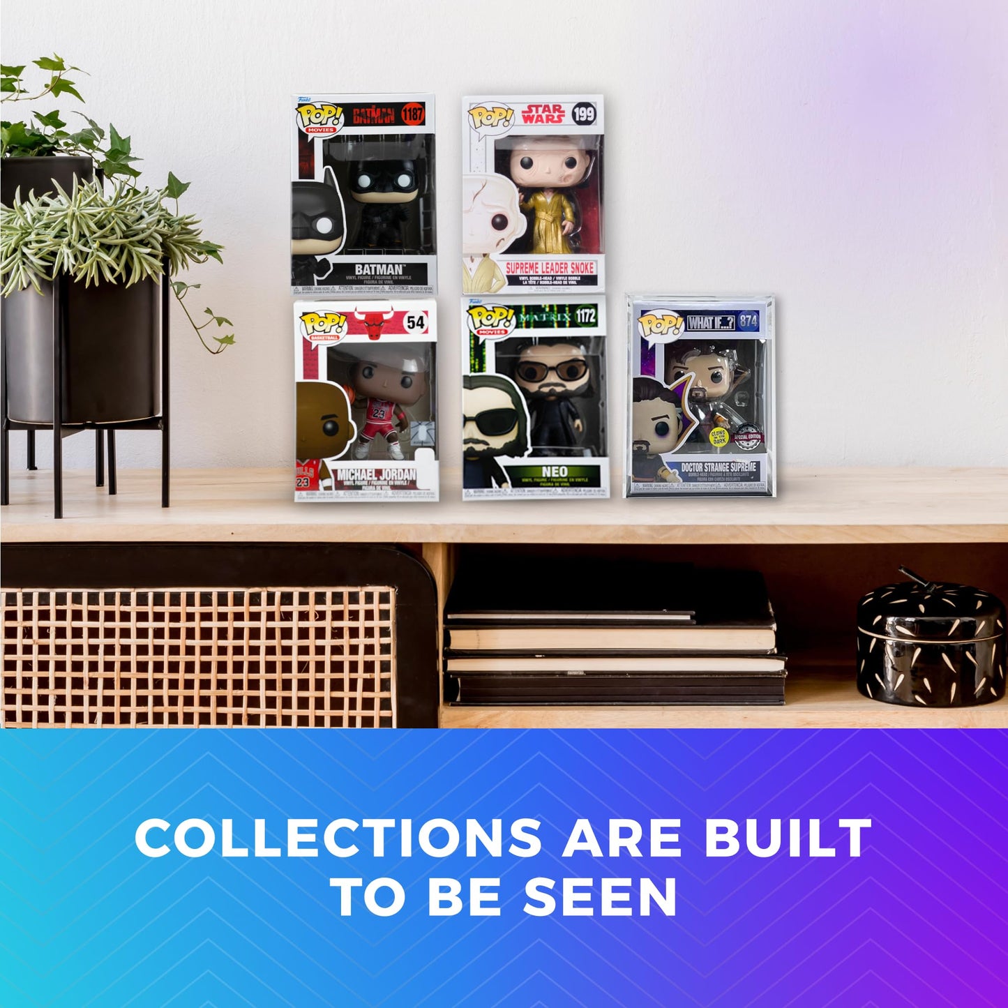 4-Pack Hard Acrylic Funko Pop Protector Display Case (4"), Stackable Display Case, Crystal Clear, 2.5mm Thick, Made in USA by Gary Plastic Packaging