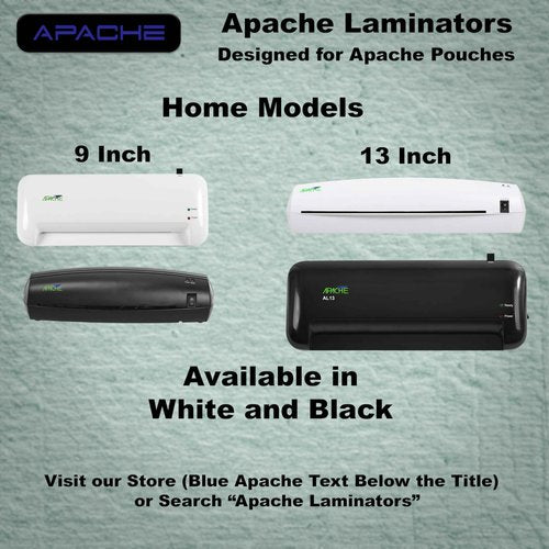 Apache Laminating Pouches 5 mil, for 8.5 x 11 inch Letter Size Paper 9 x 11.5 inch Sheets, 100 Pack