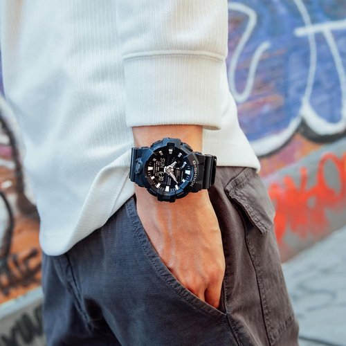 Casio G-Shock Men's Quartz Resin Casual Watch - Stylish Black GA-700-1BDR Model