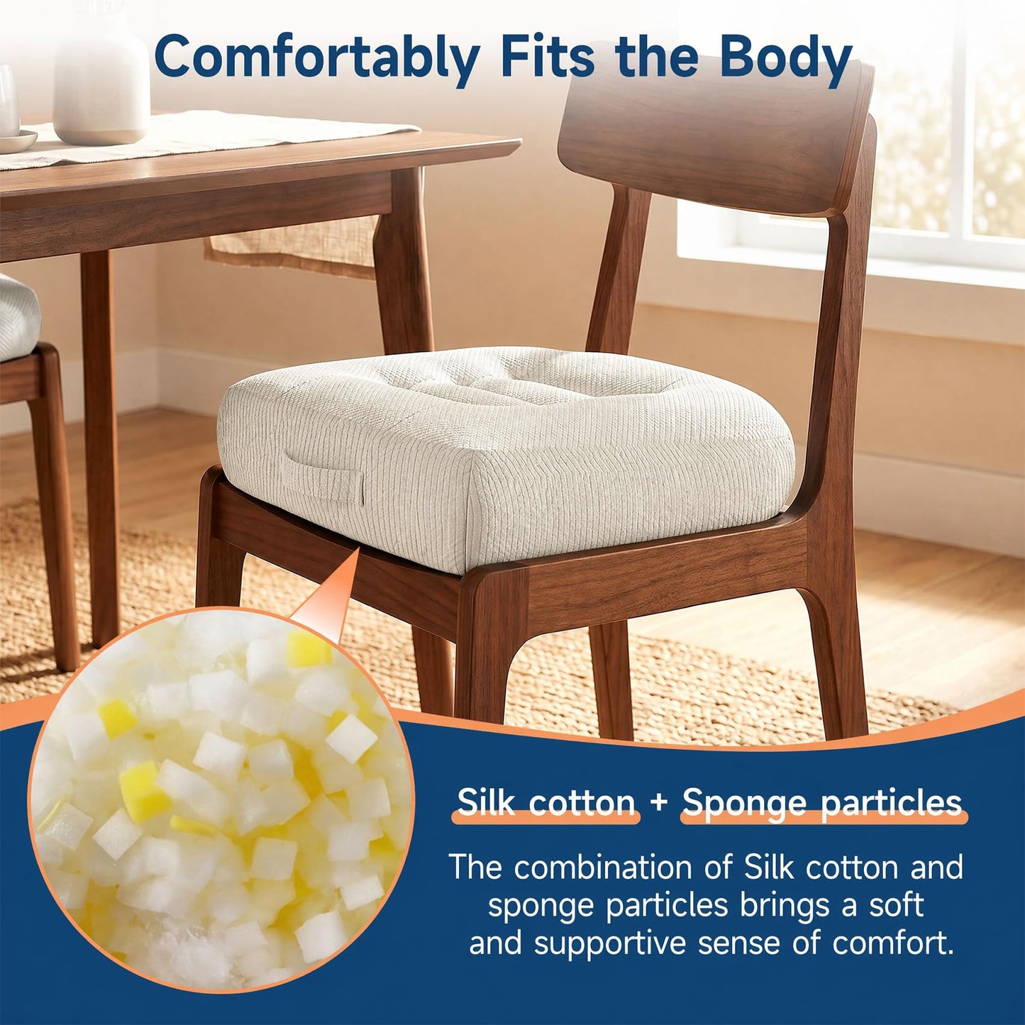 sutailocus Car Booster Seat Cushion for Adults,Memory Foam Heightening Wedge Seat Pad,Elevated Chair Cushion to Improve Driving Vision(15.7×15.7×5.9inch,White)