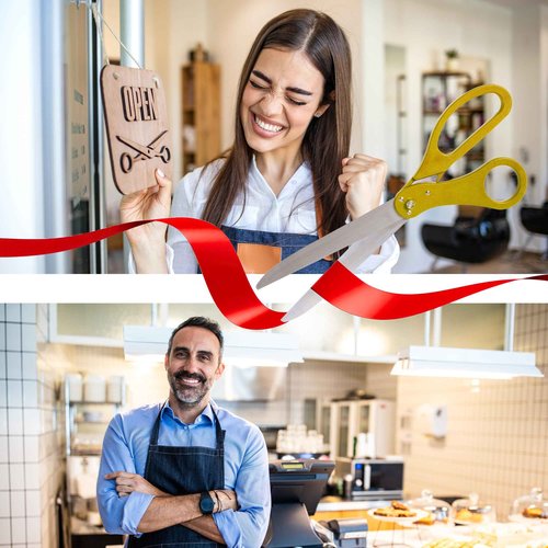 25" Gold Scissors for Grand Opening – Large Heavy Duty Shears 25 Inch Ribbon Cutting Scissors for Special Events Inaugurations and Ceremonies Theater Performances