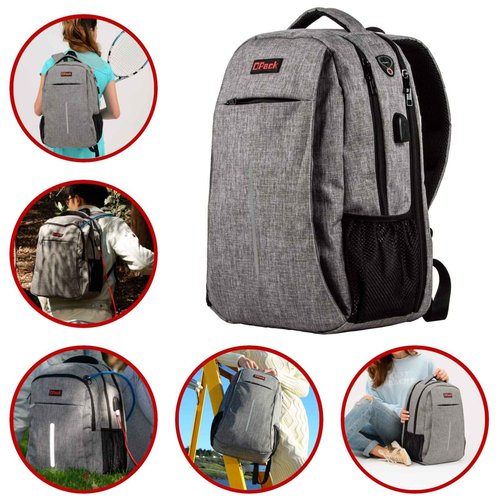 Five Star Travel Laptop Backpack, Anti Theft Laptop Bag with USB Charging Cable & Headphone Interface, Business Backpack for Men Women,College Computer Bag