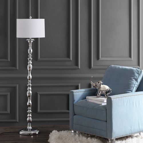 Safavieh Lighting Wilhelmina Chrome 62-inch Floor Lamp (LED Bulb Included)