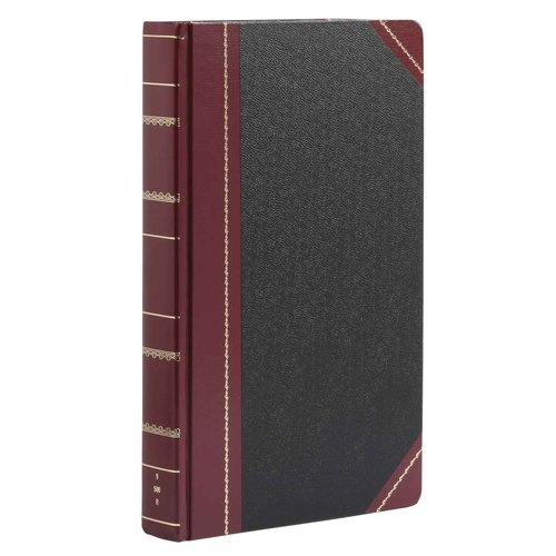 Boorum & Pease 9 Series Account Book - Record Ruled, Smyth-Sewn Acid-Free 500 Pages - 14-1/8"x8-5/8" Black Hardcover - Accounting Ledger Book for Financial Record & Business Expense Tracking - 1 Unit