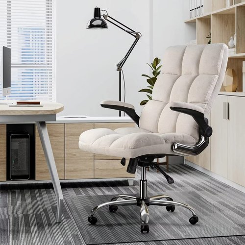 MIRUO Office Chair Mat for Carpet Tempered Glass Chair Mat Floor Mat for Office Chair On Carpet Chair Mat Floor (46" x 53" x 1/4", Transparent) (A-GE10008-USAM021)