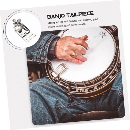 Toddmomy String Banjo Tailpiece Design Durable Banjo Parts Replacement Easy Installation Enhances Instrument Appearance and Performance