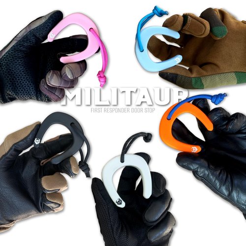 Militaur First Responder Door Stop (Pack of 2) – Multi and Pastel Door Jam for Home, Schools, Contractors, Couriers, Police, and EMS