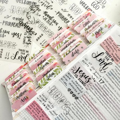 Clear Bible Journaling Stickers - 312 PCS Transparent Scripture & Faith Stickers for Prayer Journals