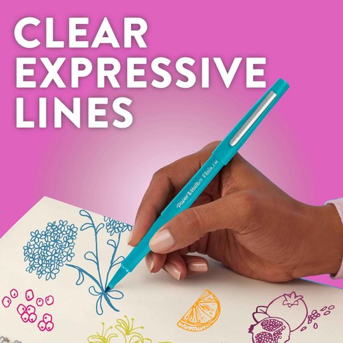 Paper Mate Flair Pen, 1.1mm Medium Tip, Lime, Box of 12