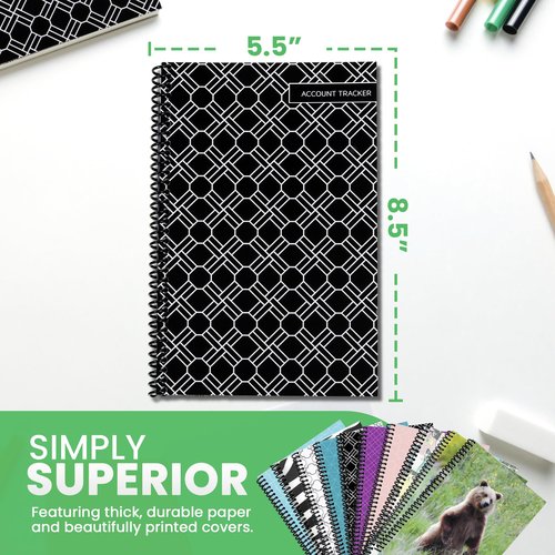 The Superior Register's Premium Check Book Register & Debit Card Ledger Notebook - Checking Account Register, Business Ledger, Cash Log & Expense Tracker - Standard Edition - 1 Pc, Black