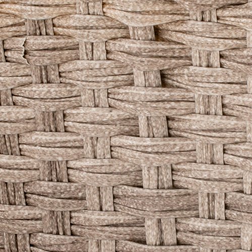 mDesign Small Woven Basket Trash Can Wastebasket - Square Garbage Container Bin for Bathrooms, Kitchens, Home Offices, Craft, Laundry, Utility Rooms, Garages - Taupe