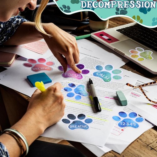 Crtiin Sensory Strips - 100 Pcs Mindfulness Stickers for Anxiety Relief | Tactile Textures for Adults