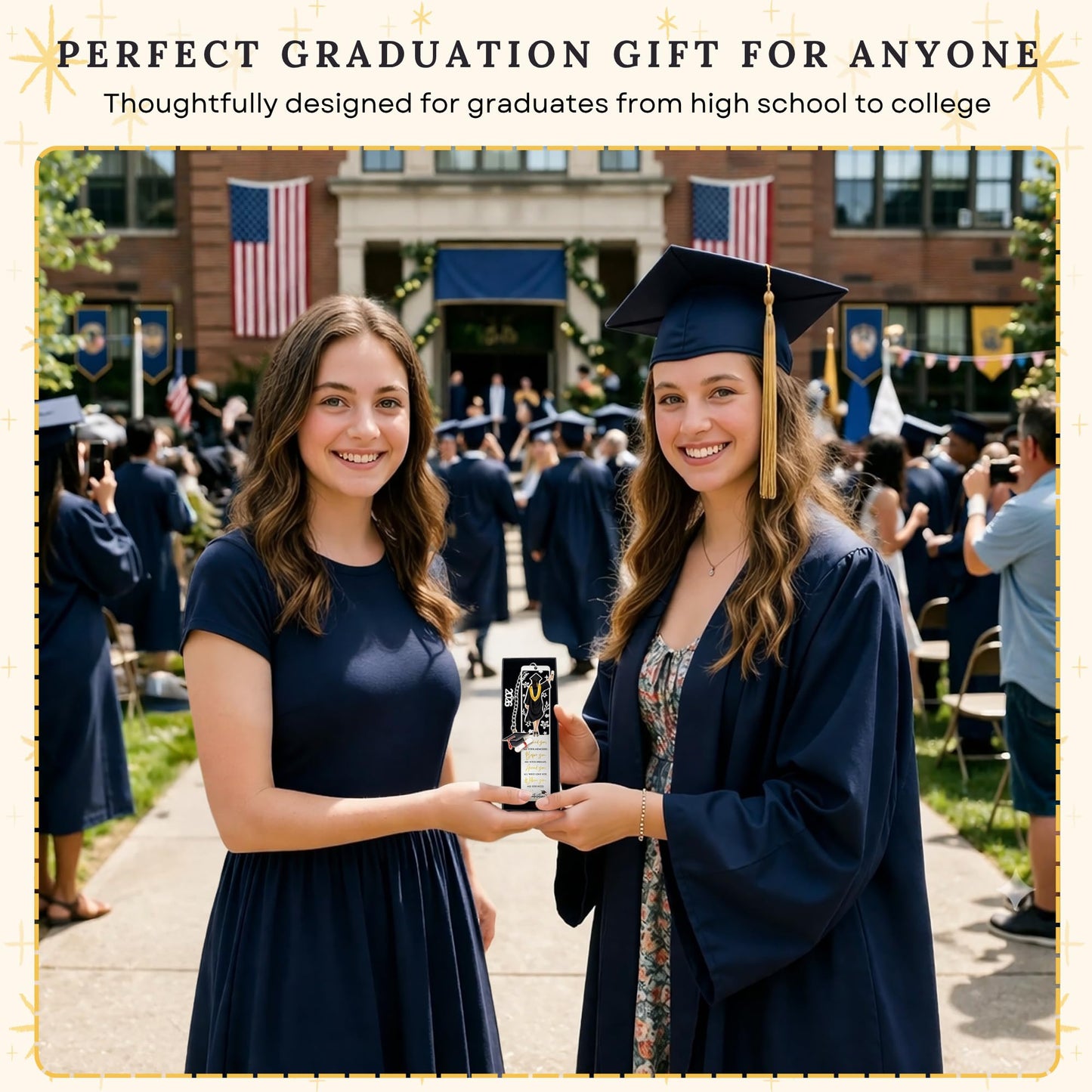 TEEBIM Graduation Gifts - 2026 High School, College Graduation Gifts for Women Her - Gift Ideas for Graduates - Class of 2026 Congrats Grad Inspirational Bookmark with Box