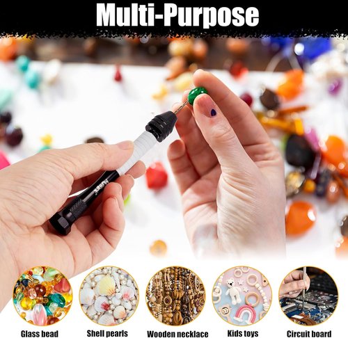 Mulwark Precision Pin Vise Hand Drill Set - 25-Piece Manual Mini Drill with HSS Micro Twist Bits for Jewelry, Wood, and Crafts