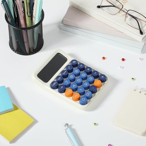 Mr. Pen - Mechanical Switch Calculator with 12-Digit LCD Display | Colorful Design & Large Buttons