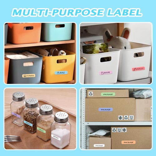 1920pcs MIARALA Colored D30 Label Tape, Label Maker Tape – 12mm×40mm(0.47x1.57 Inch) Self-Adhesive Sticker, Thermal Paper for D30 Printer (12 Rolls)