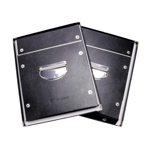 Snap-N-Store File Storage Box & Organizer - 2 Pack - 13.25 x 10.75 x 9.875 Inch Letter Size Portable File Boxes with Lids for Documents - Back To School Supplies for College Students - Black