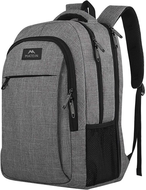 MATEIN Extra Large 18.4 Inch Laptop Backpack - TSA Friendly Travel & Anti-Theft Design | Grey