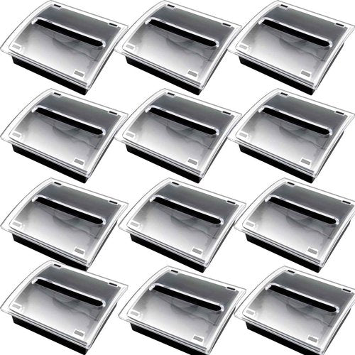 Pop Up Sticky Note Dispenser Sticky Note Holder Pop Up Note Dispenser Transparent Top for 3 x 3 Inch Sticky Notes School Office Home Store Black Base Clear Top (12)