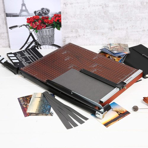 Paper Cutter Heavy Duty 18" Cut Length Professional Large Paper Cutter 12-Sheet Capacity Guillotine Paper Cutter for Cardstock, Safety, Efficience, Wide Use for Office, School, Home (A2-A7)