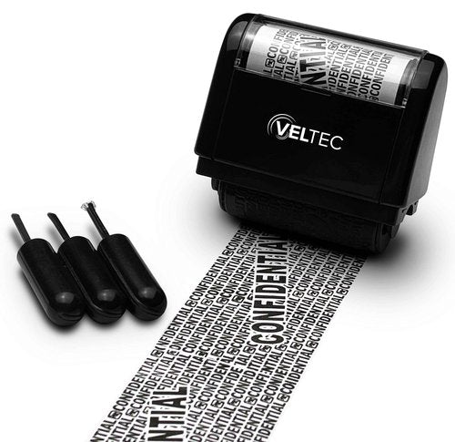 3 Roller Stamps (Black, Grey and White) Each with 3 Pack Refills
