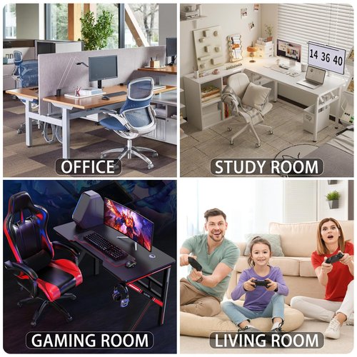 Office Chair Mat for Hardwood & Tile Floors | 39x63 Inch Desk Mat with Lip | Rolling Chair Protector | Computer/Gaming Chair Floor Rug | Anti-Slip Under Desk Mat, Easy to Clean, Machine Washable