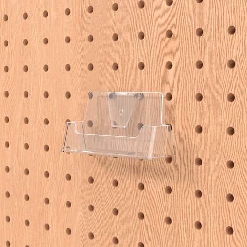 Marketing Holders 12 Pack Pegboard Business Card Holder Clear Acrylic Display for 3.5" x 2" Contact Info Cards Hanging Rack Space Saving Organizer