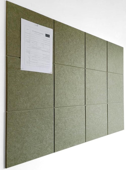 Green Bulletin Board - Felt Cork Board for Office, Home & Classroom | Olive 12-Pack
