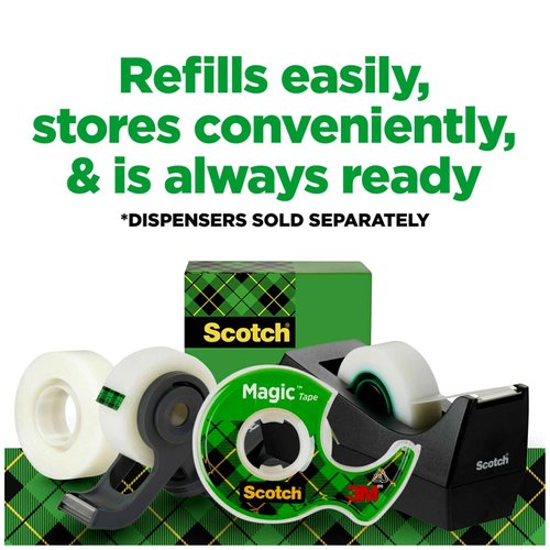 Scotch Magic Tape, Invisible, Home Office Supplies and Back to School Supplies for College and Classrooms, 24 Rolls