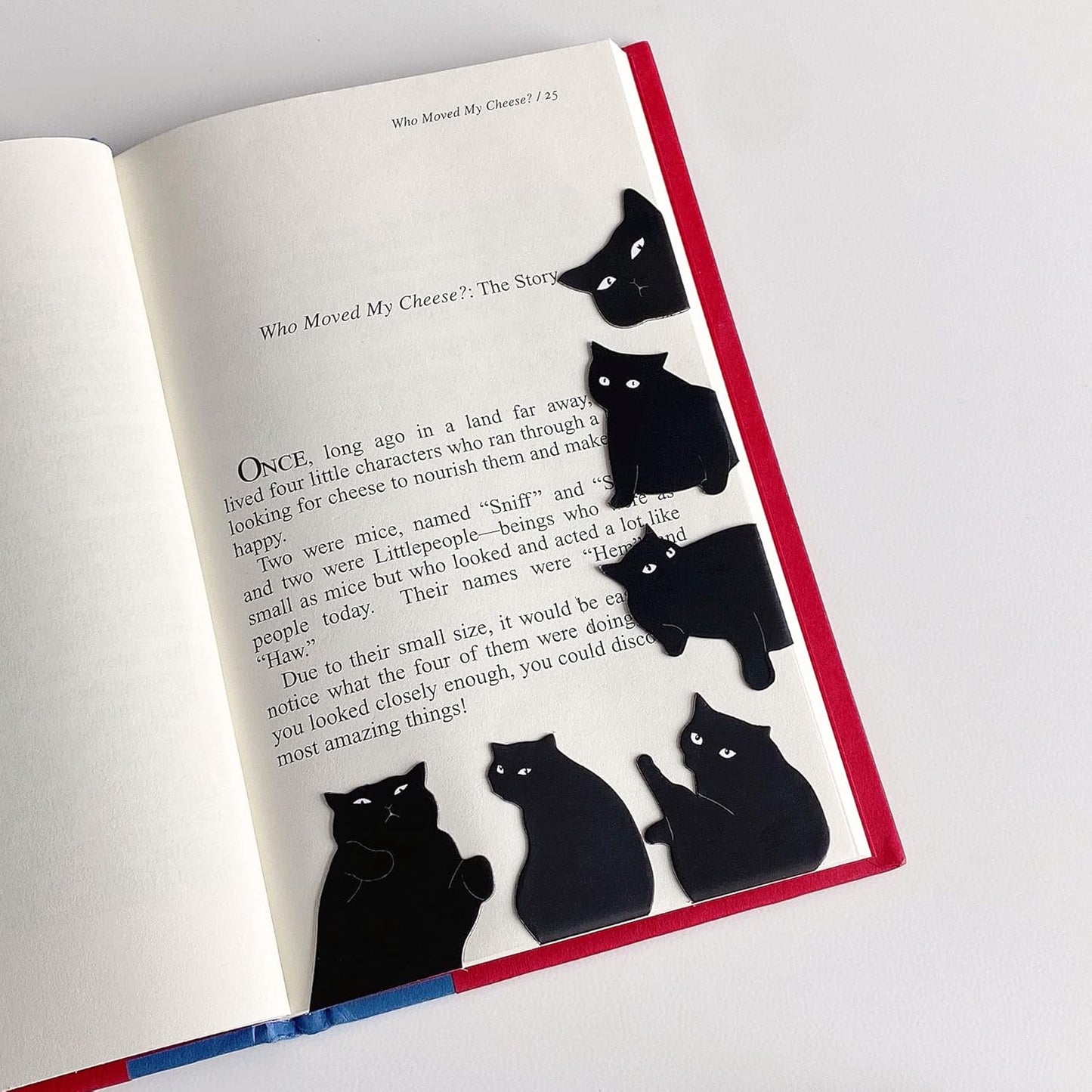 Skiennix Magnetic Bookmarks - 12 Assorted Cute Clip Set for Teachers & Book Lovers | Kawaii Cat Design