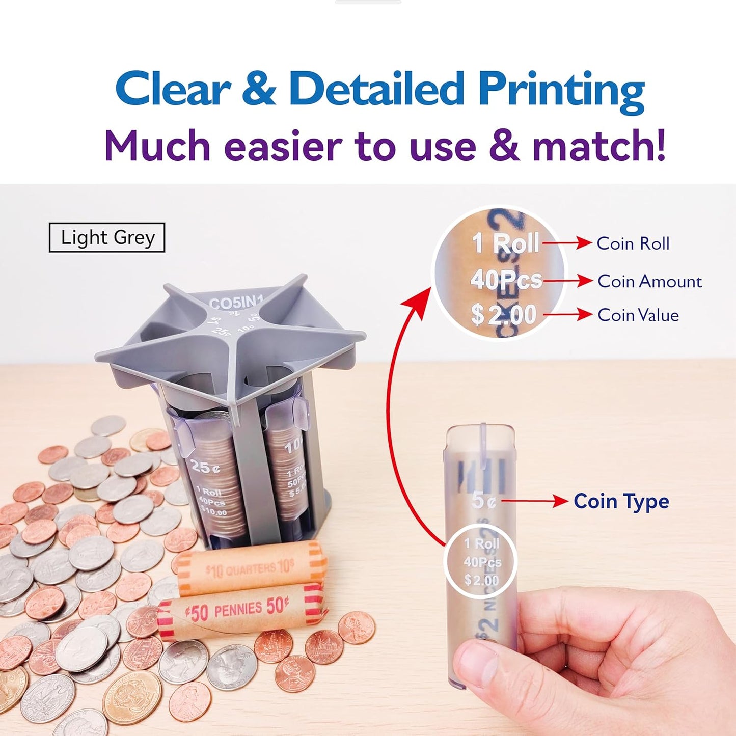 Skiennix Coin Sorter Machine - Efficient Change Counter with Coin Wrappers & Organizer | Quick & Easy Use