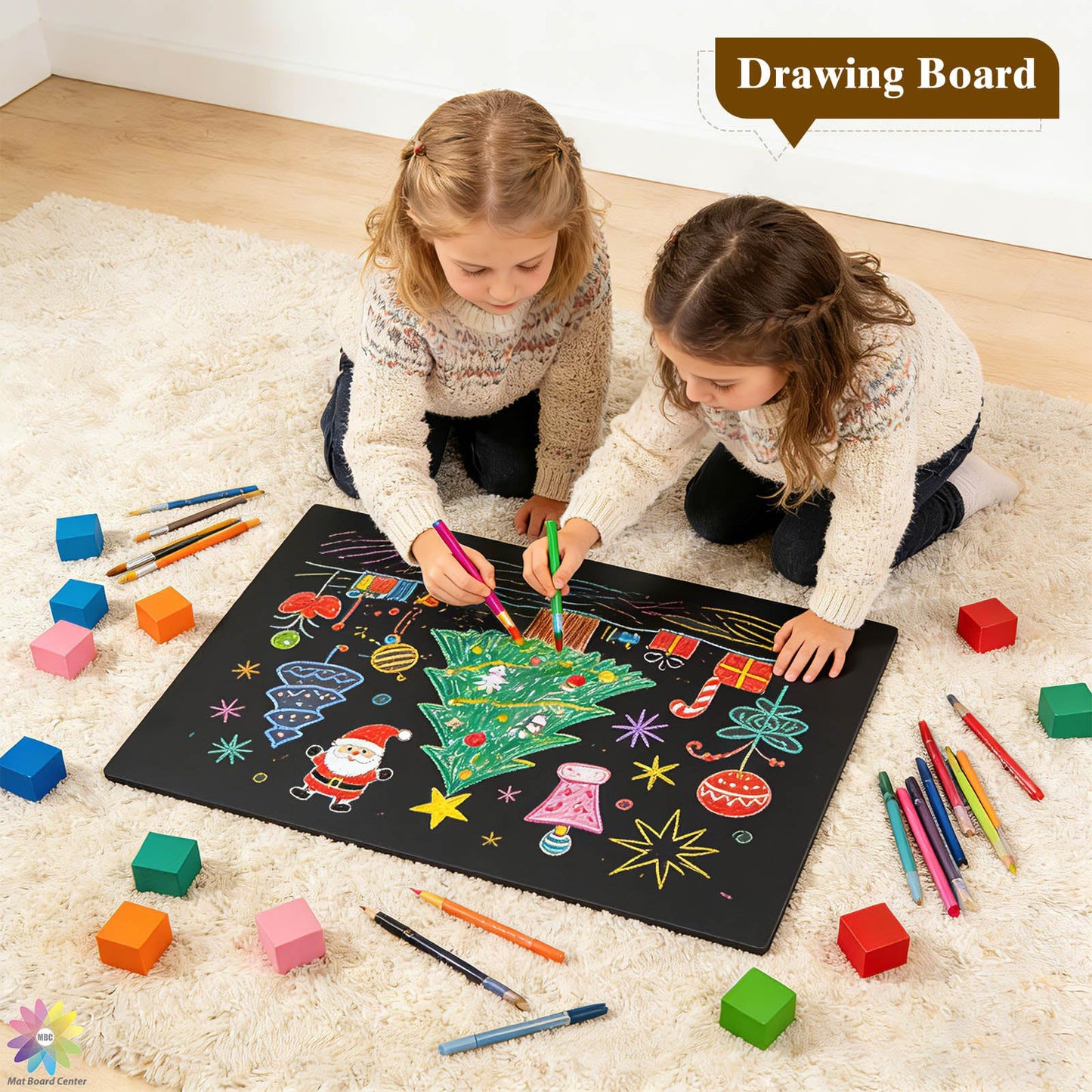 Mat Board Center, 12 Pack 12x16 Black Foam Boards, Acid Free Foam Core Board, 1/8 inch Thick
