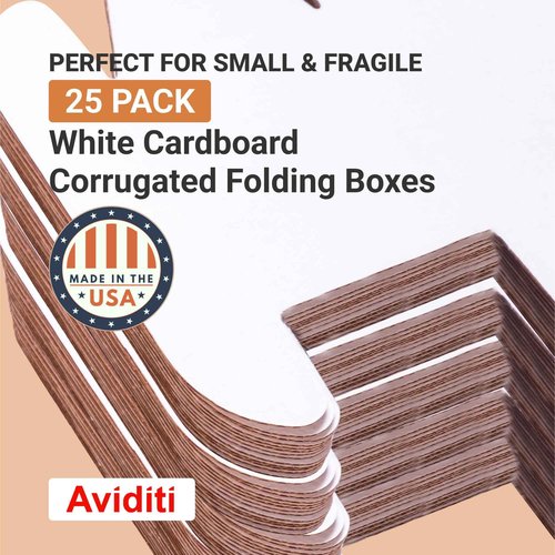 AVIDITI White Shipping Boxes 11.25"L x 8.75"W x 12"H (25 Pack) Small Medium Mailing Box for Small Business Packaging, Mailers, Gifts & Storage